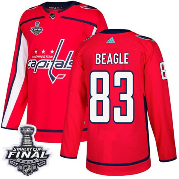 Capitals 83 Jay Beagle Red 2018 Stanley Cup Final Bound  Jersey