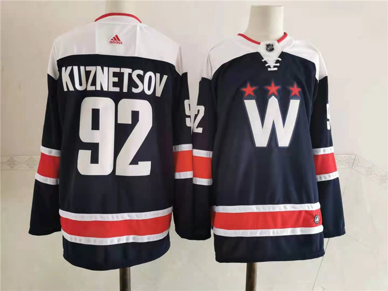 Capitals 92 Evgeny Kuznetsov Navy 2020 21 Adidas Jersey