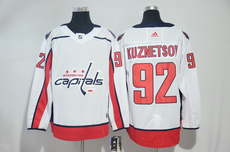 Capitals 92 Evgeny Kuznetsov White  Jersey