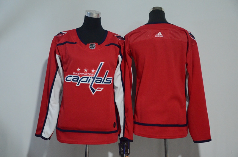 Capitals Blank Red Women  Jersey