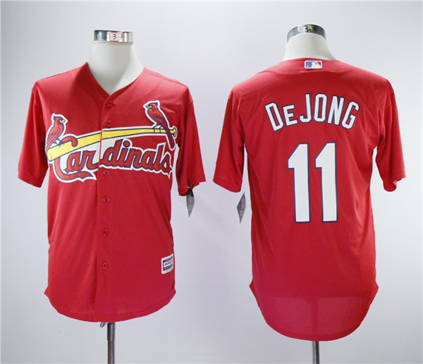 Cardinals 11 Paul DeJong Red Cool Base Jersey