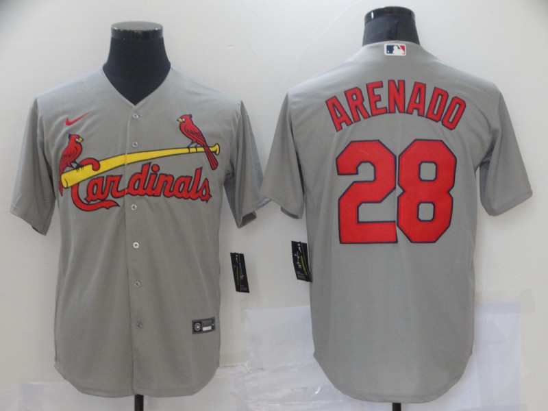 Cardinals 28 Nolan Arenado Gray Nike Cool Base Jersey