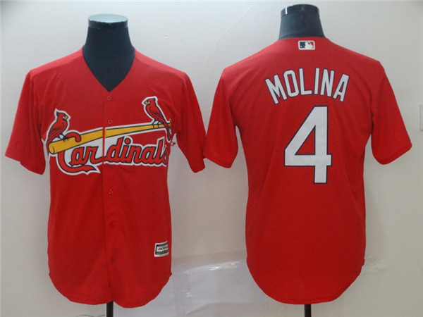 Cardinals 4 Yadier Molina Red Cool Base Jersey