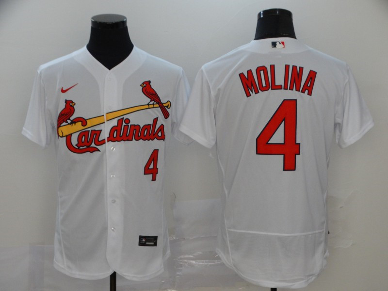 Cardinals 4 Yadier Molina White 2020 Nike Flexbase Jersey