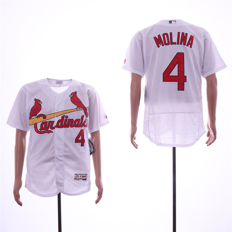 Cardinals 4 Yadier Molina White Flexbase Jersey