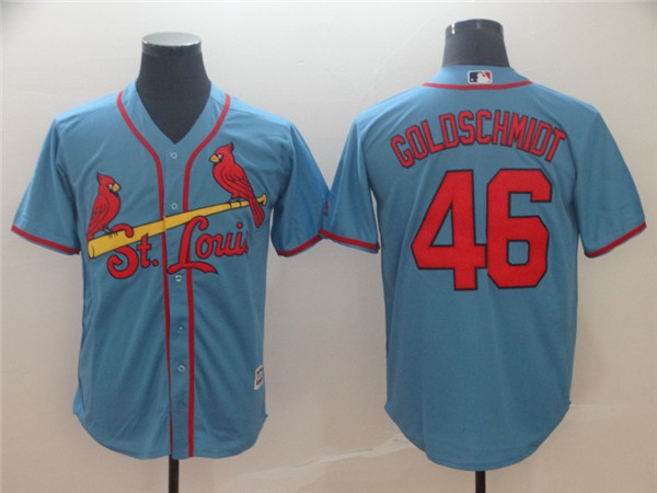 Cardinals 46 Paul Goldschmidt Light Blue Cool Base Jersey