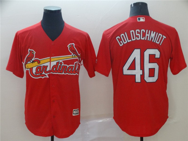 Cardinals 46 Paul Goldschmidt Red Cool Base Jersey