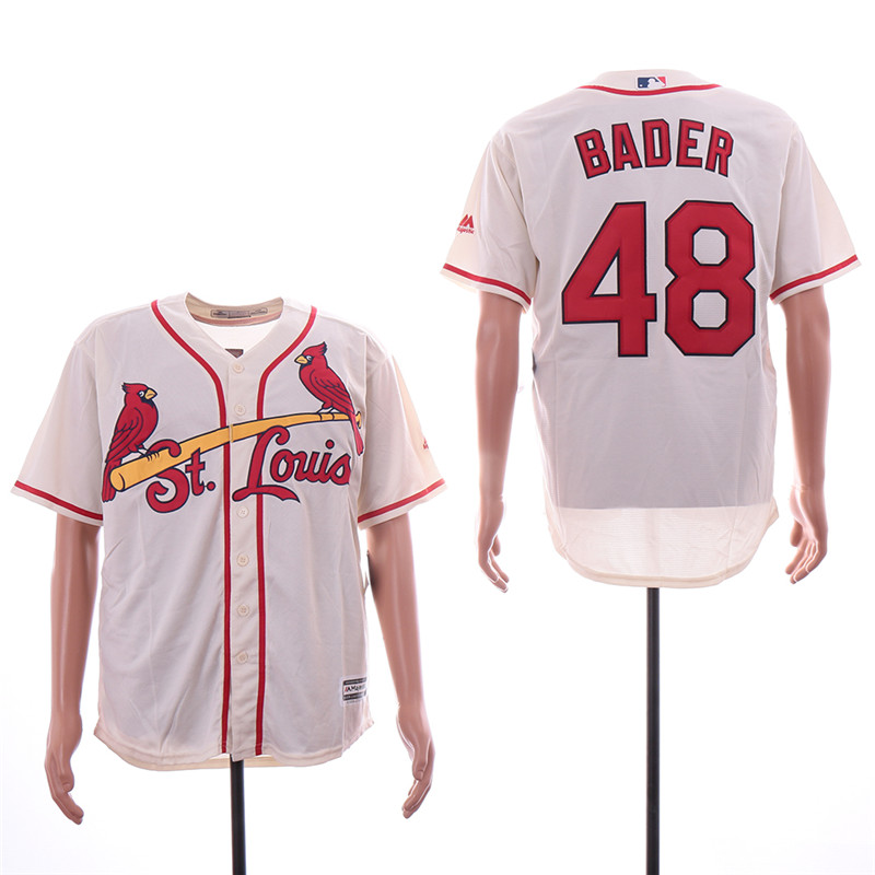 Cardinals 48 Harrison Bader Cream Cool Base Jersey