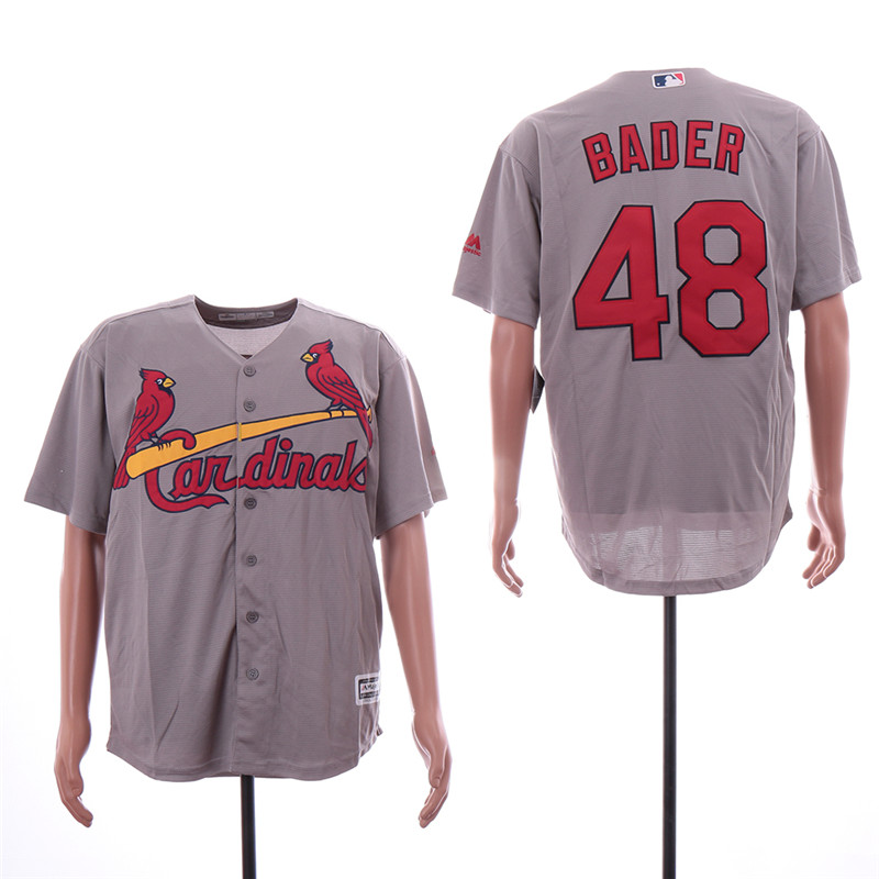 Cardinals 48 Harrison Bader Gray Cool Base Jersey