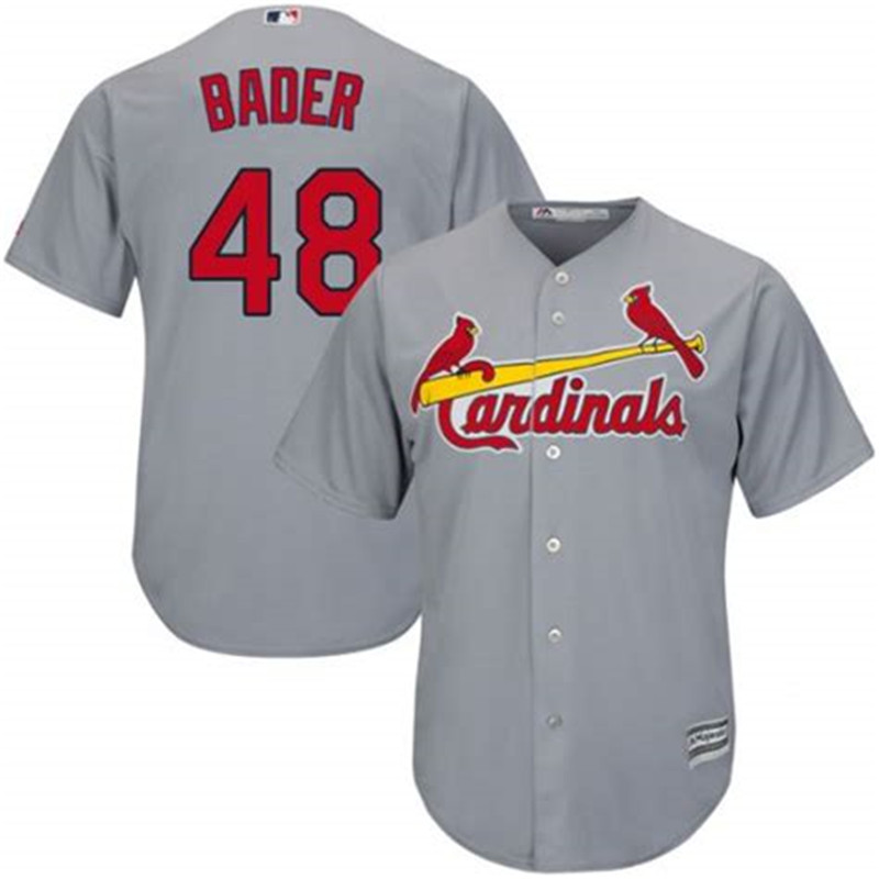 Cardinals Harrison Bader Gray Cool Base jersey