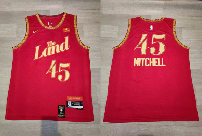 Cavaliers 45 Donovan Mitchell Red Nike 2023 24 City Edition Swingman Jersey