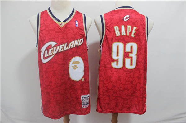 Cavaliers 93 Bape Red 2003 04 Hardwood Classics Jersey