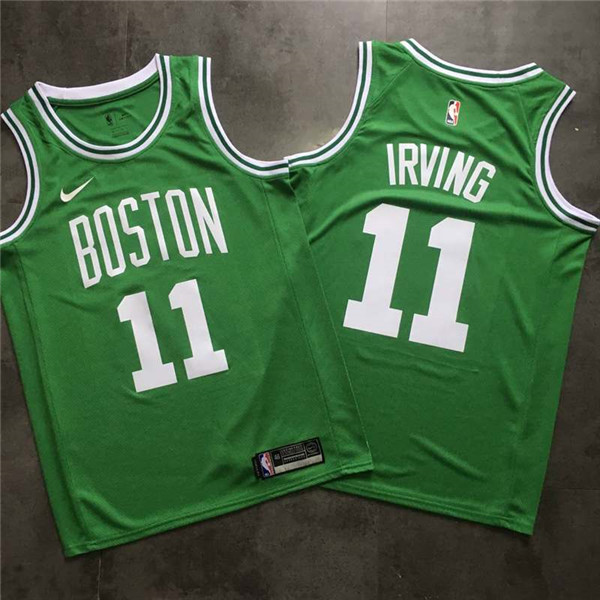Celtics 11 Kyrie Irving Green Printed Nike Swingman Jersey