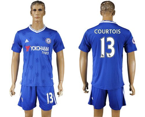 Chelsea 13 Courtois Home Soccer Club Jersey