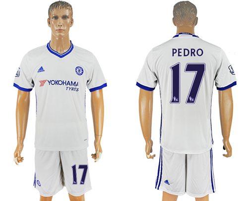 Chelsea 17 Pedro White Soccer Club Jersey