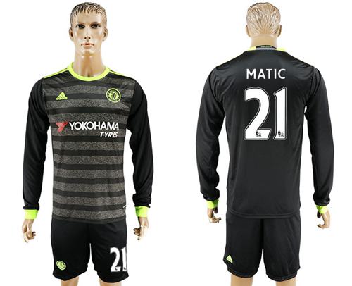 Chelsea 21 Matic Sec Away Long Sleeves Soccer Club Jersey
