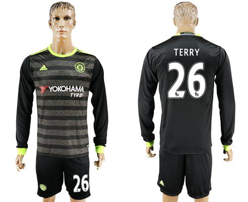 Chelsea 26 Terry Sec Away Long Sleeves Soccer Club Jersey