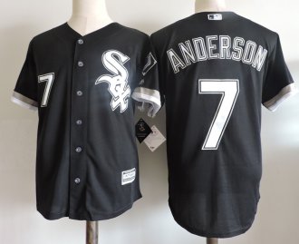 Chicago White Sox 7 Anderson Black Baseball Jersey