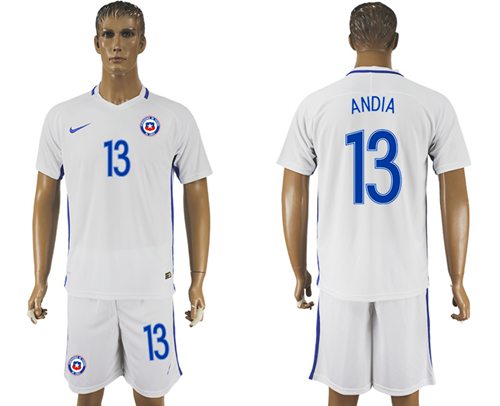 Chile 13 Andia Away Soccer Country Jersey
