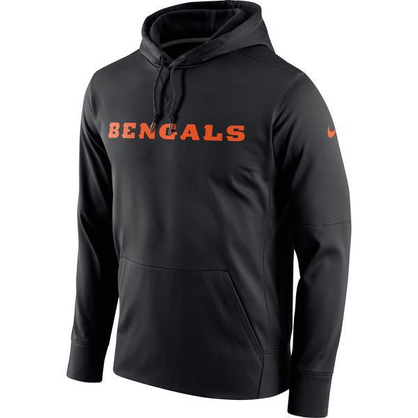 Cincinnati Bengals  Circuit Wordmark Essential Performance Pullover Hoodie Black