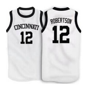 Cincinnati Royals 12 Oscar Robertson White College Basketball Jersey
