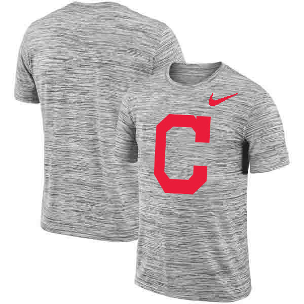 Cleveland Indians  Heathered Black Sideline Legend Velocity Travel Performance T Shirt