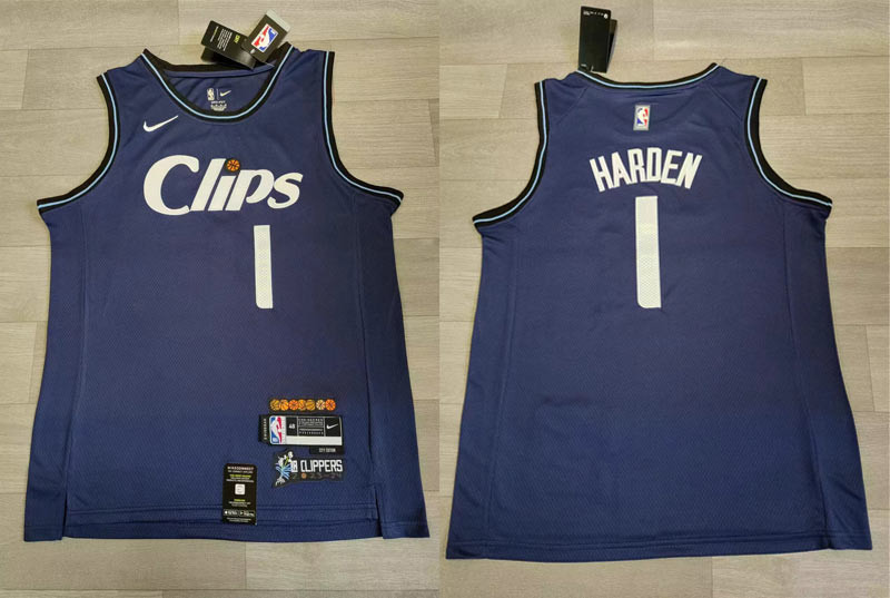 Clippers 1 James Harden Navy Nike 2023 24 City Edition Swingman Jersey