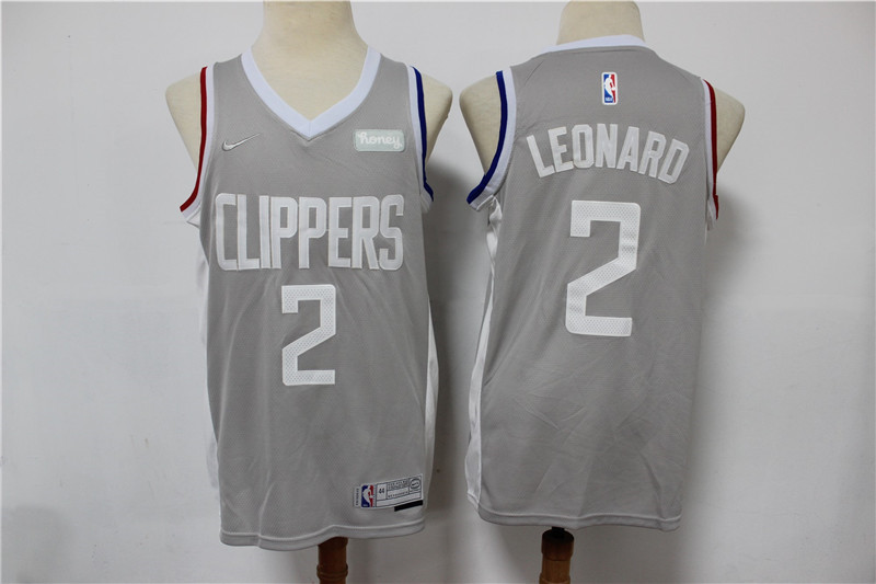 Clippers 2 Kawhi Leonard Gray 2021 Earned Edition Nike Swingman Jersey