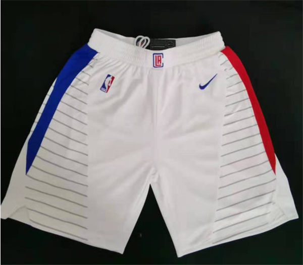 Clippers White Swingman Shorts