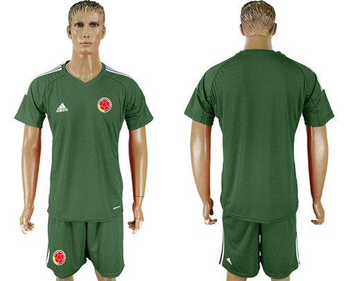 Colombia Army Green Goalkeeper 2018 FIFA World Cup Soccer Jersey