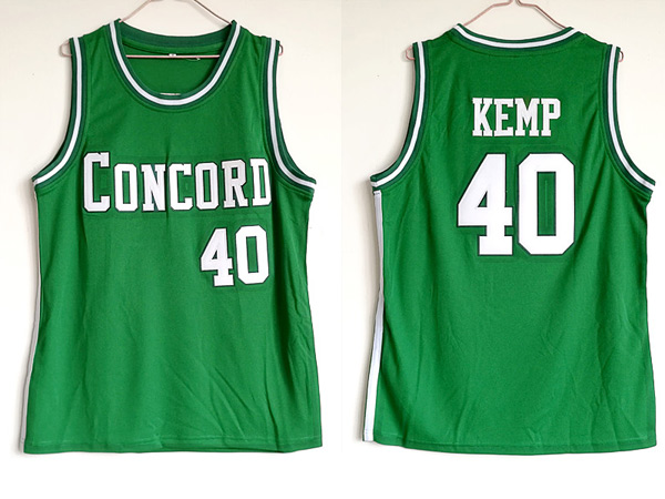 Concord High School Minutemen Away #40 Shawn Kemp Jersey Throwback HS Basketball Jersey Vintage Retro For Mens Shirts Sewn