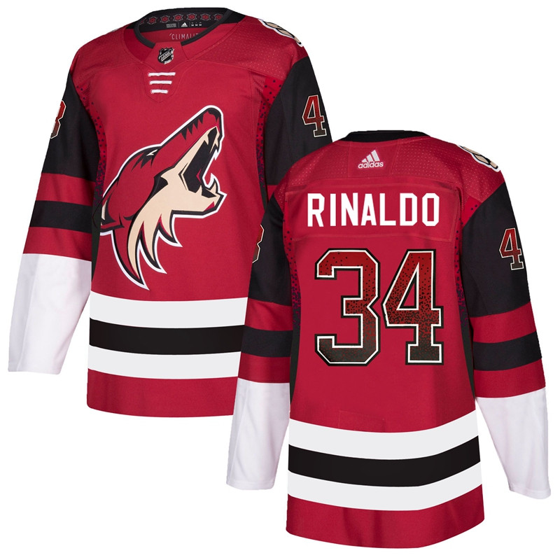 Coyotes 34 Zac Rinaldo Red Drift Fashion  Jersey