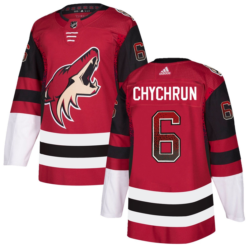 Coyotes 6 Jakob Chychrun Red Drift Fashion  Jersey