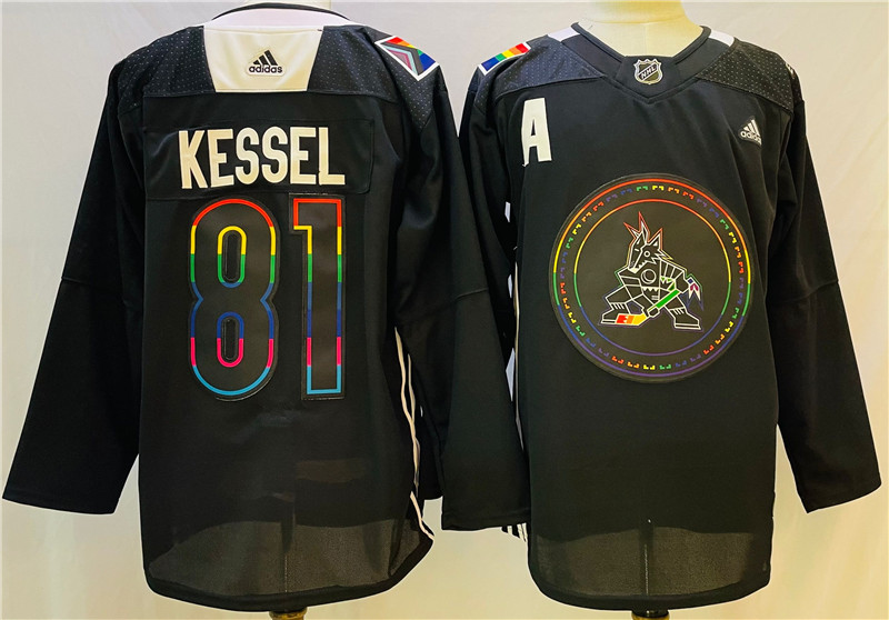 Coyotes 81 Phil Kessel Black 2022 Adidas Jersey