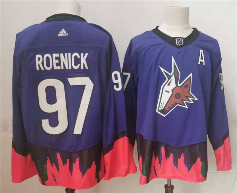 Coyotes 97 Jeremy Roenick Purple 2020 21 Reverse Retro Adidas Jersey