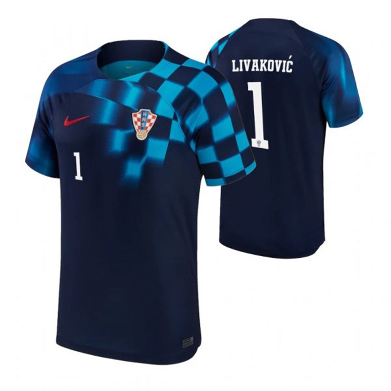 Croatia 1 LIVAKOVIC Away 2022 FIFA World Cup Thailand Soccer Jersey