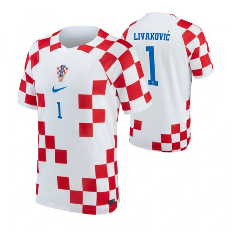 Croatia 1 LIVAKOVIC Home 2022 FIFA World Cup Thailand Soccer Jersey