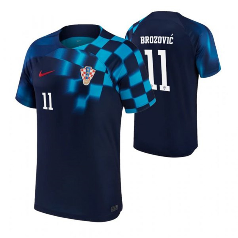 Croatia 11 BROZOVIC Away 2022 FIFA World Cup Thailand Soccer Jersey