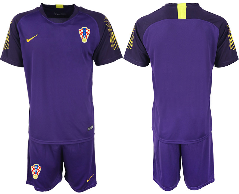 Croatia 2018 FIFA World Cup Violet Goalkeeper Soccer Jersey