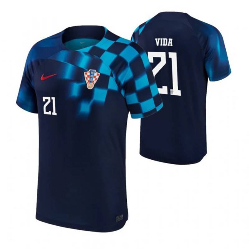 Croatia 21 VIDA Away 2022 FIFA World Cup Thailand Soccer Jersey