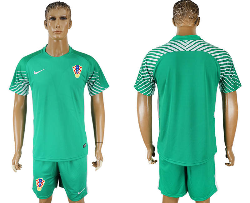 Croatia Green Goalkeeper 2018 FIFA World Cup Soccer Jersey