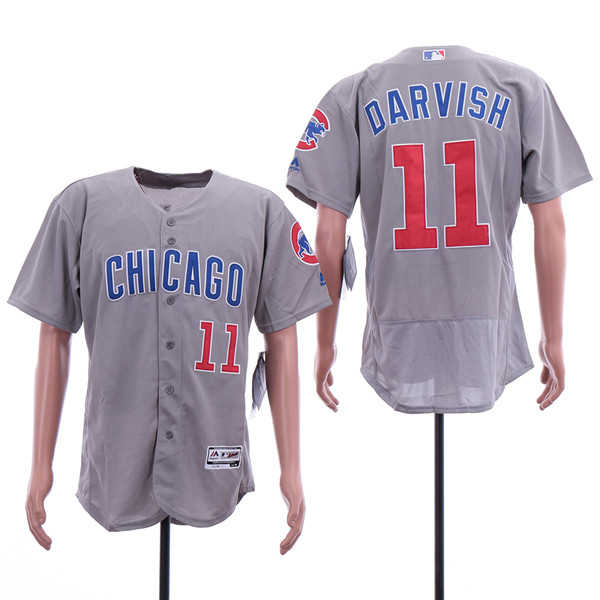 Cubs 11 Yu Darvish Gray Flexbase Jersey