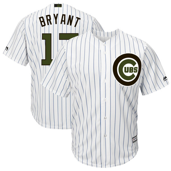 Cubs 17 Kris Bryant White 2018 Memorial Day Cool Base Jersey