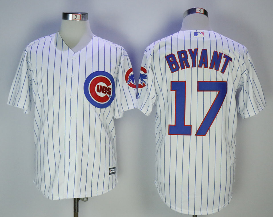 Cubs 17 Kris Bryant White Cool Base Jersey