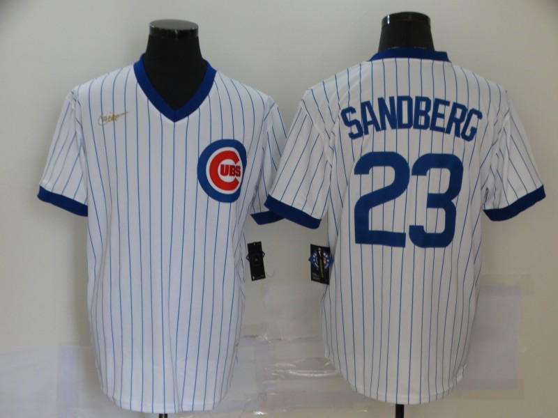 Cubs 23 Ryne Sandberg White Nike Cool Base Jersey