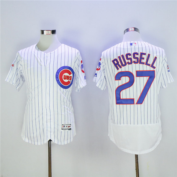 Cubs 27 Addison Russell White Flexbase Jersey