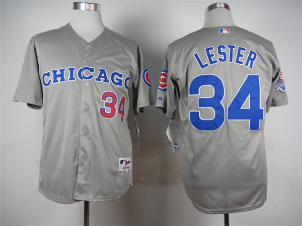 Cubs 34 Jon Lester Gray Throwback Jersey