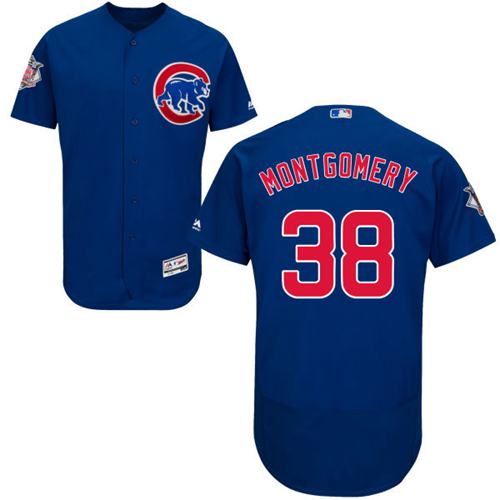 Cubs 38 Mike Montgomery Blue Flexbase Authentic Collection Stitched MLB Jersey