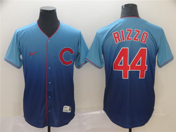 Cubs 44 Anthony Rizzo Blue Drift Fashion Jersey