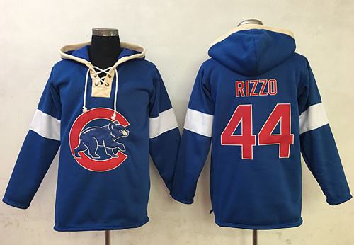 Cubs 44 Anthony Rizzo Blue Pullover MLB Hoodie